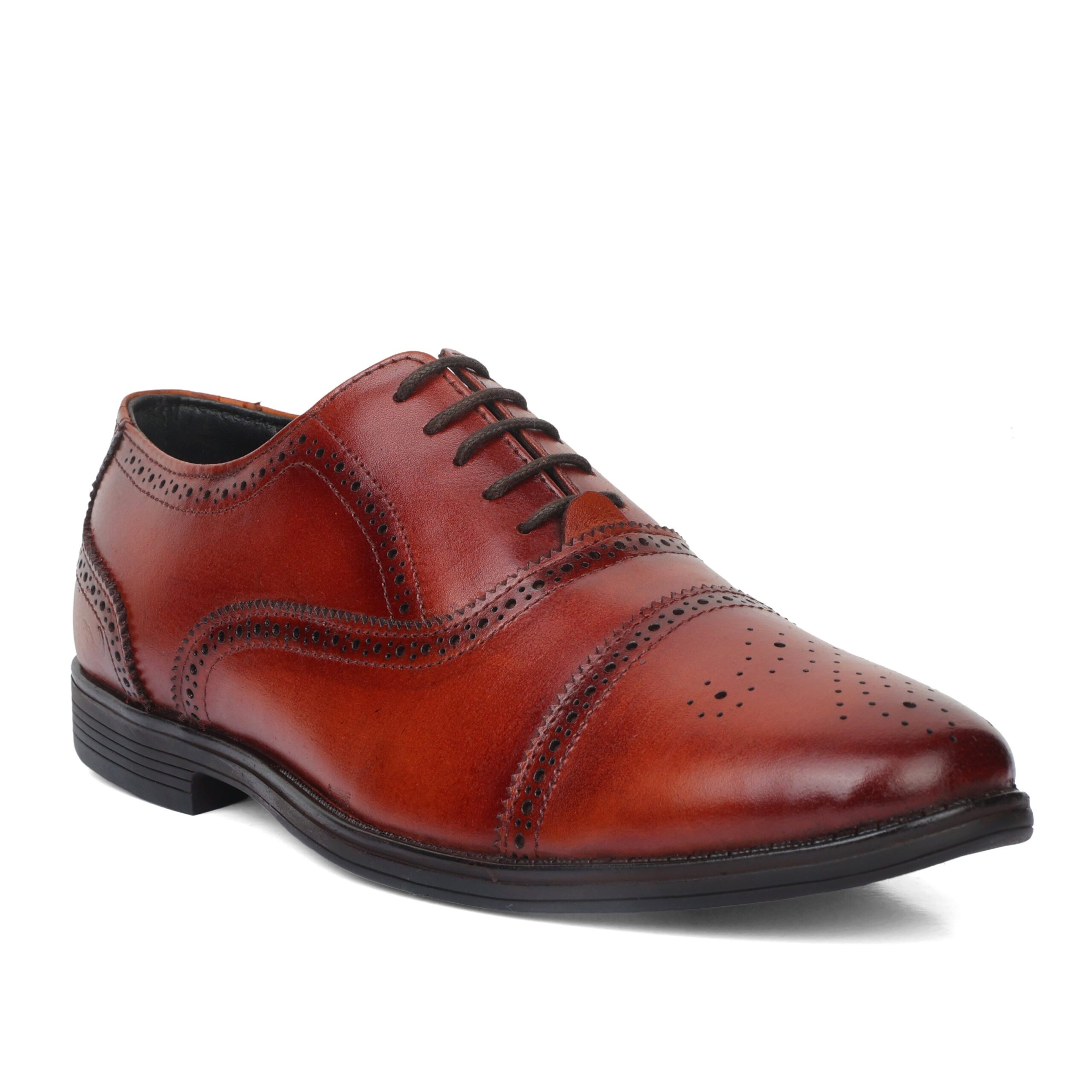 Indican Ethnics Formal Brougues-oxblood colour - Image 3