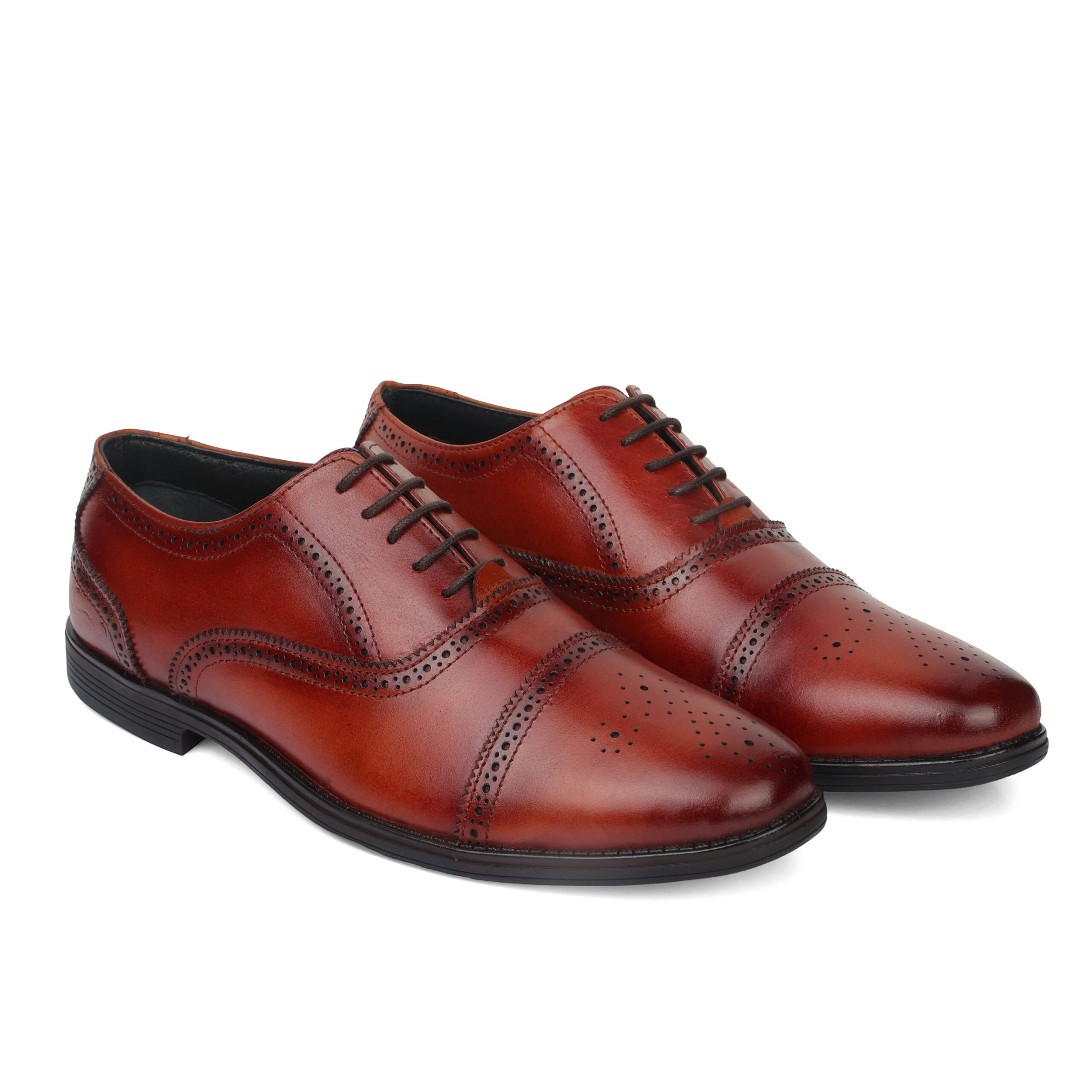 Indican Ethnics Formal Brougues-oxblood colour - Image 5