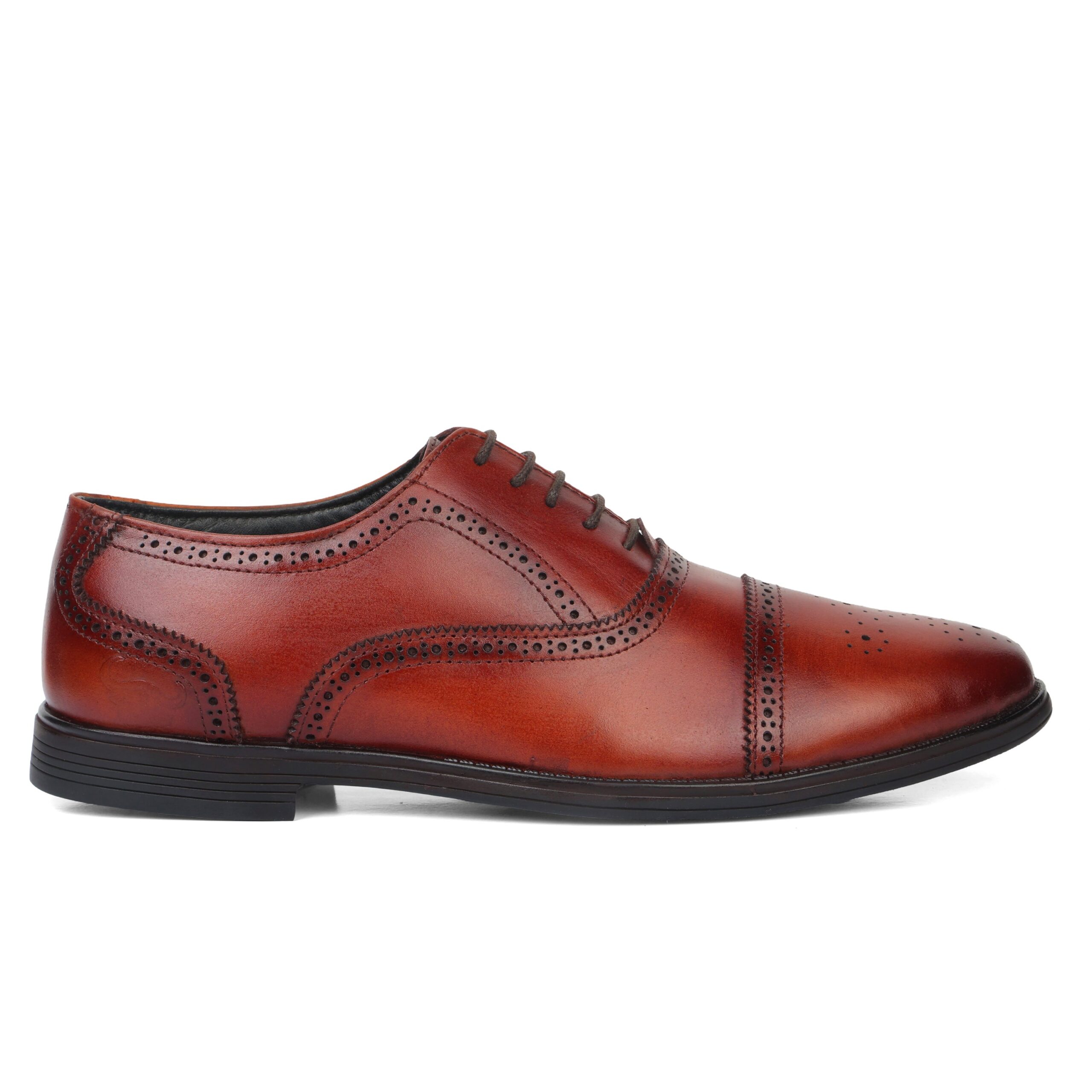 Indican Ethnics Formal Brougues-oxblood colour - Image 4