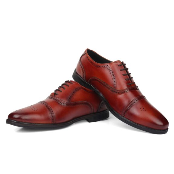 Indican Ethnics Formal Brougues-oxblood colour